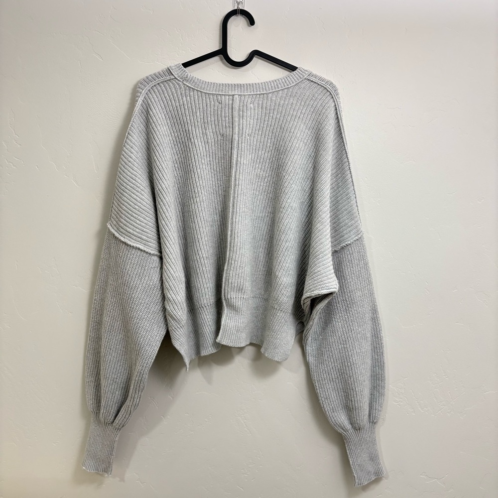Aerie Beyond Cropped Sweater oversized cotton grey
Size S - Picture 7 of 8